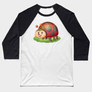 LadyBug Hand Drawn Baseball T-Shirt